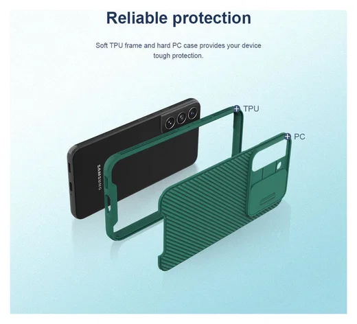 Nillkin CamShield Samsung Galaxy S22 Hoesje met Camera Slider Zwart afbeelding 12