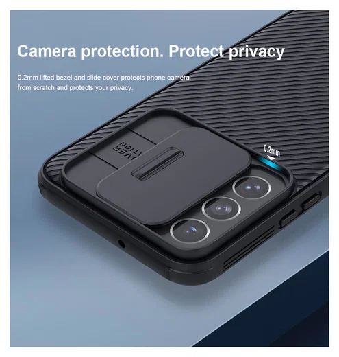 Nillkin CamShield Samsung Galaxy S22 Hoesje met Camera Slider Zwart afbeelding 7