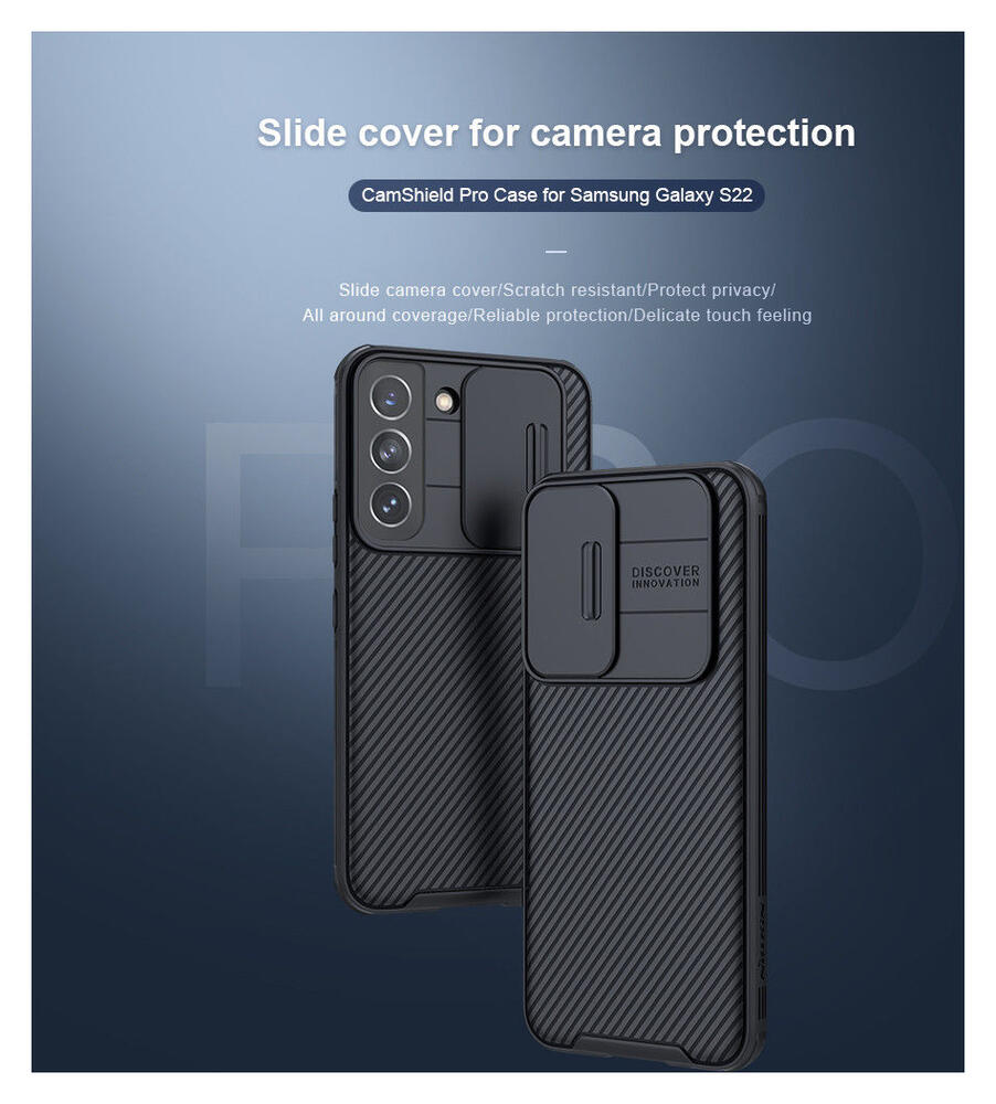 Nillkin CamShield Samsung Galaxy S22 Hoesje met Camera Slider Zwart afbeelding 9