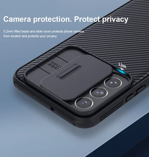 Nillkin CamShield Samsung Galaxy S22 Hoesje met Camera Slider Blauw afbeelding 5