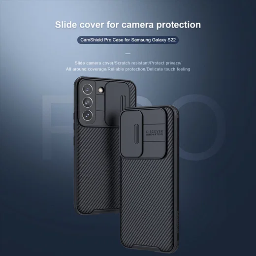 Nillkin CamShield Samsung Galaxy S22 Hoesje met Camera Slider Blauw afbeelding 7