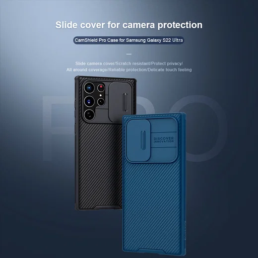 Nillkin CamShield Samsung Galaxy S22 Ultra Hoesje Camera Slider Zwart afbeelding 6