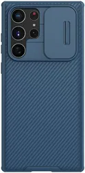 Nillkin CamShield Samsung Galaxy S22 Ultra Hoesje Camera Slider Blauw afbeelding