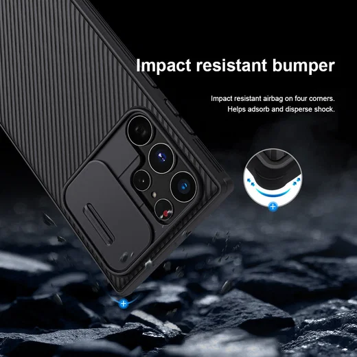 Nillkin CamShield Samsung Galaxy S22 Ultra Hoesje Camera Slider Blauw afbeelding 6
