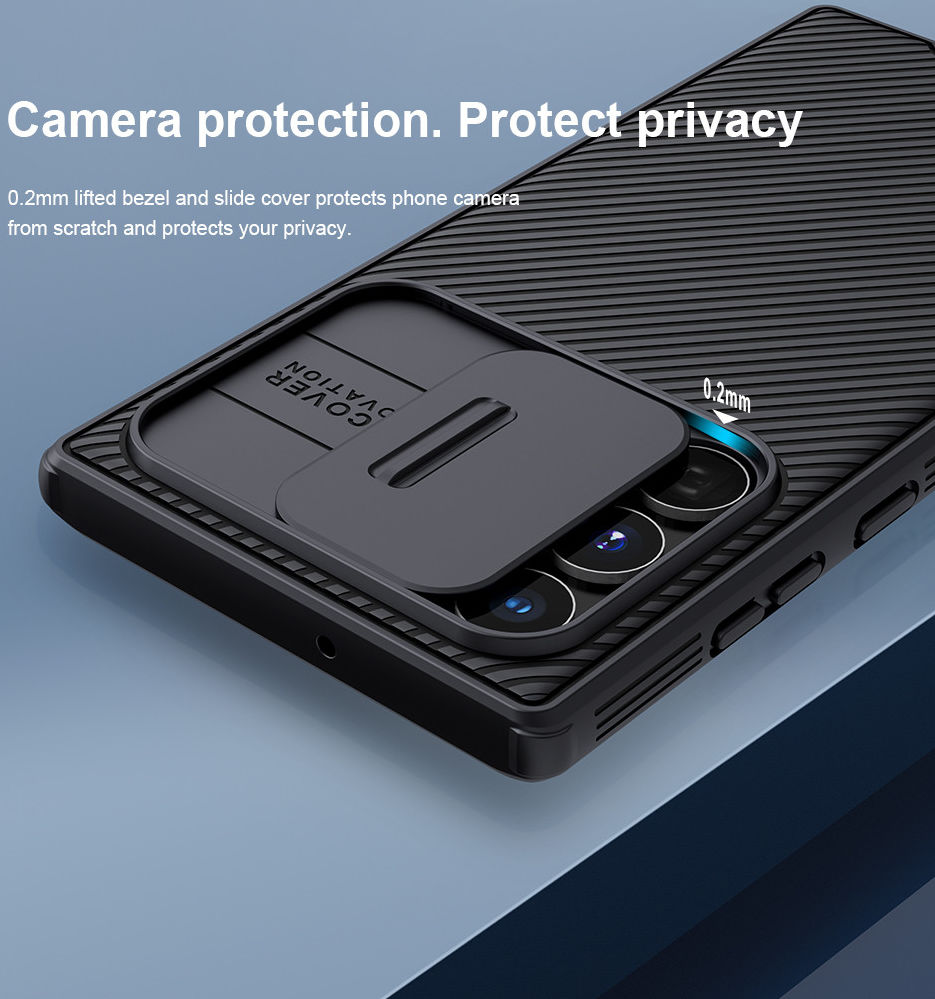 Nillkin CamShield Samsung Galaxy S22 Ultra Hoesje Camera Slider Blauw afbeelding 5