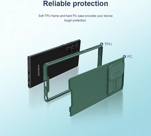 Nillkin CamShield Samsung Galaxy S22 Ultra Hoesje Camera Slider Groen afbeelding 8