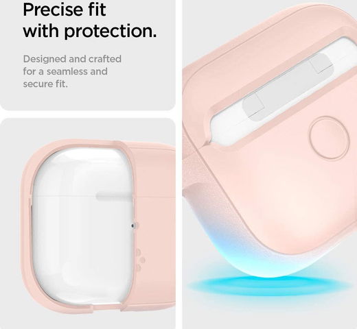 Spigen Silicone Fit Apple AirPods 3 Hoesje Siliconen Roze afbeelding 4