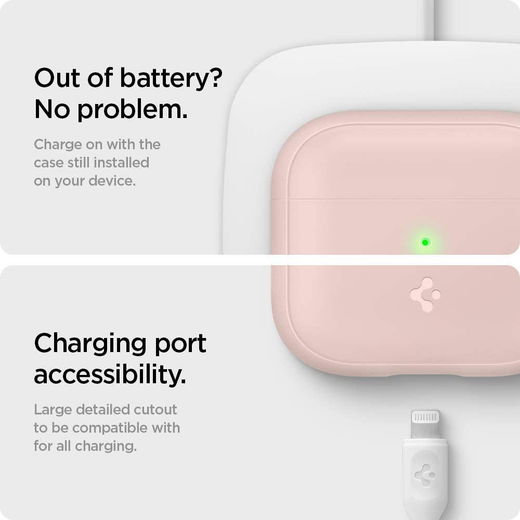 Spigen Silicone Fit Apple AirPods 3 Hoesje Siliconen Roze afbeelding 8