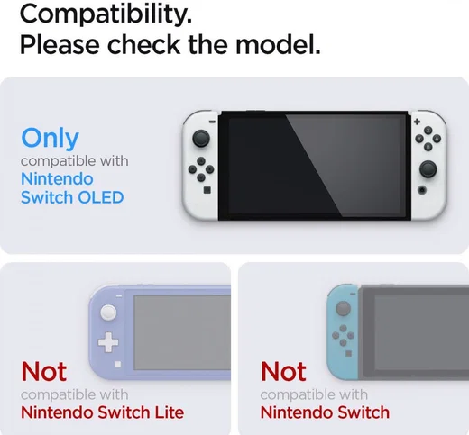 Spigen EZ Fit Glas.tR Nintendo Switch OLED Screen Protector (2-Pack) afbeelding 5
