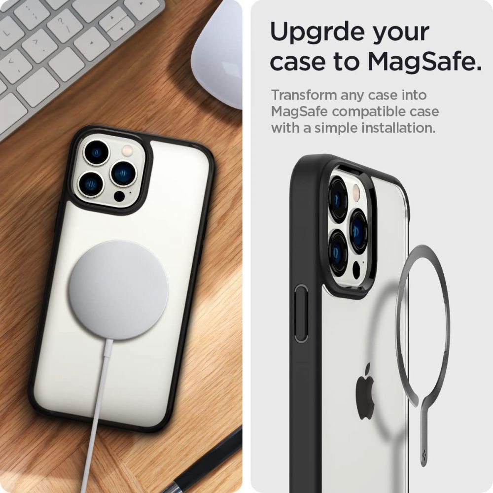 Spigen OneTap MagSafe Magneet Versterker Sticker Zwart afbeelding 6