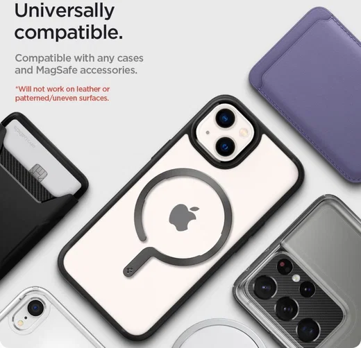 Spigen OneTap MagSafe Magneet Versterker Sticker Zwart afbeelding 8