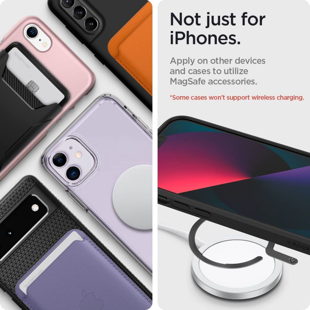 Spigen OneTap MagSafe Magneet Versterker Sticker Zwart afbeelding 9