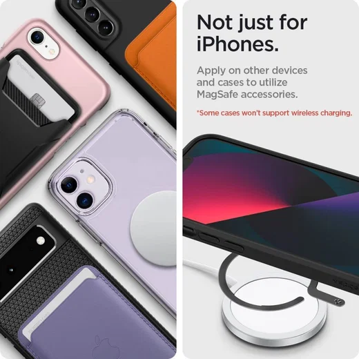 Spigen OneTap MagSafe Magneet Versterker Sticker Zwart afbeelding 9