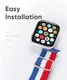 Dux Ducis Gevlochten Apple Watch 41MM / 40MM / 38MM Band Solo Loop Rood/Zwart afbeelding 4