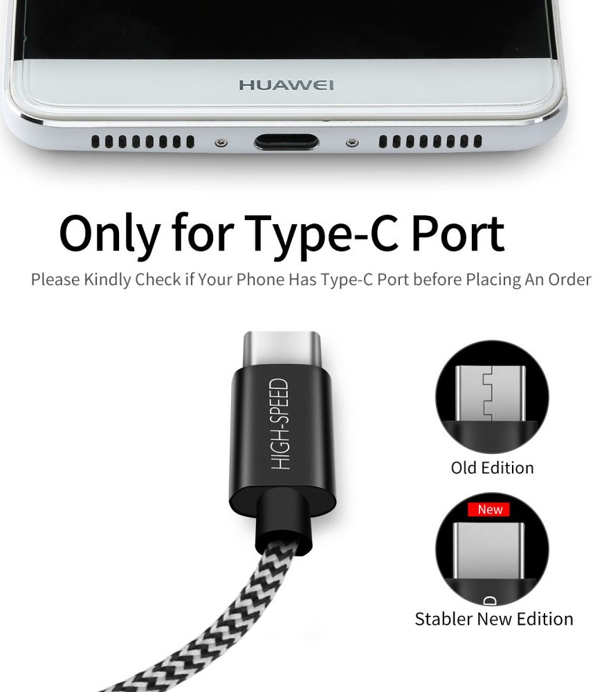 Dux Ducis Fast Charging 2.1A USB-C Oplaad Kabel 0.25 Meter afbeelding 5