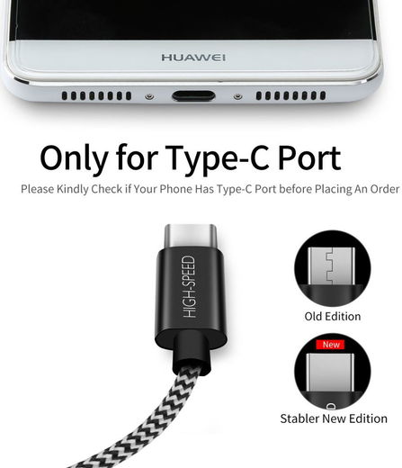 Dux Ducis Fast Charging 2.1A USB-C Oplaad Kabel 0.25 Meter afbeelding 5