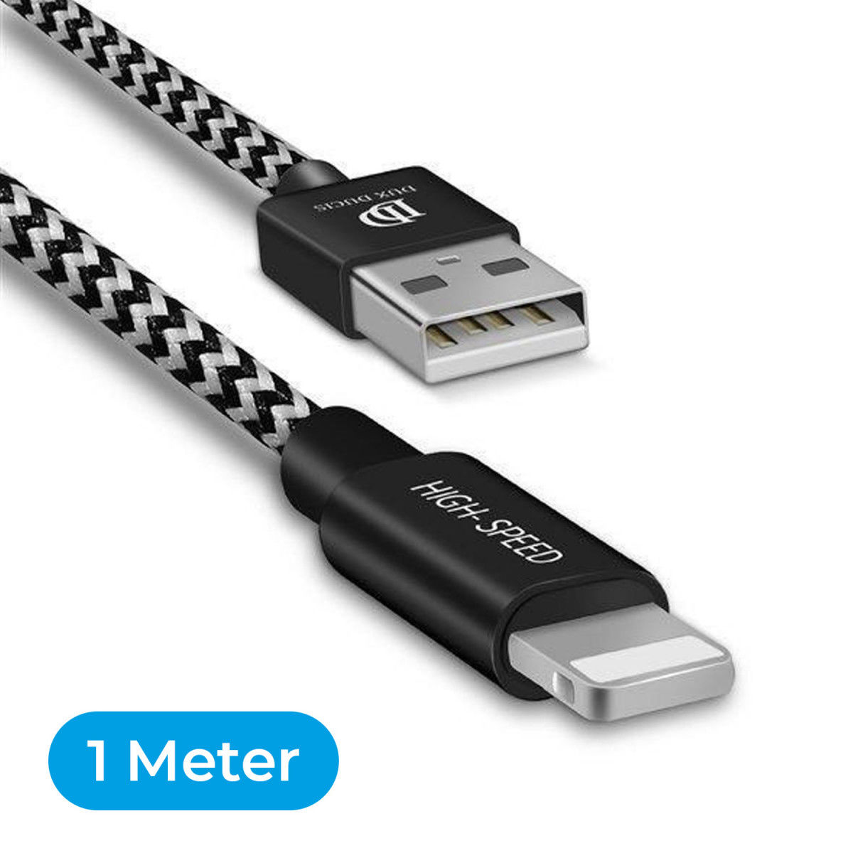 Dux Ducis Fast Charging 2.1A Lightning Oplaad Kabel 1 Meter afbeelding 3
