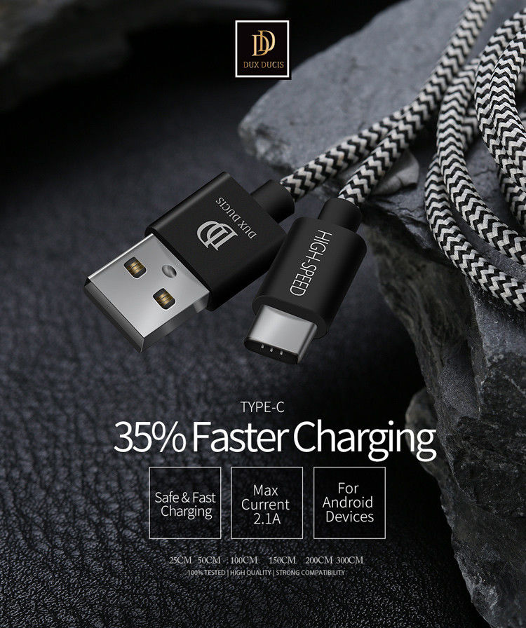 Dux Ducis Fast Charging 2.1A Lightning Oplaad Kabel 1 Meter afbeelding 5