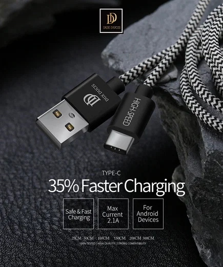Dux Ducis Fast Charging 2.1A Lightning Oplaad Kabel 1 Meter afbeelding 5