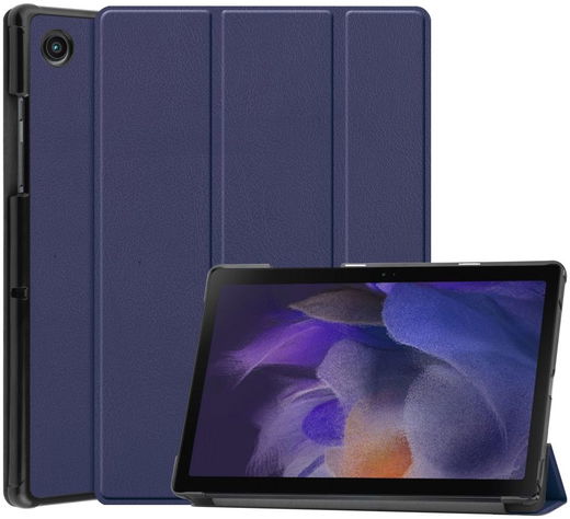 Samsung Galaxy Tab A8 Hoes Tri-Fold Book Case Blauw afbeelding 1