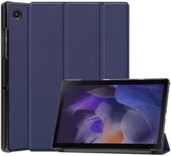 Samsung Galaxy Tab A8 Hoes Tri-Fold Book Case Blauw afbeelding