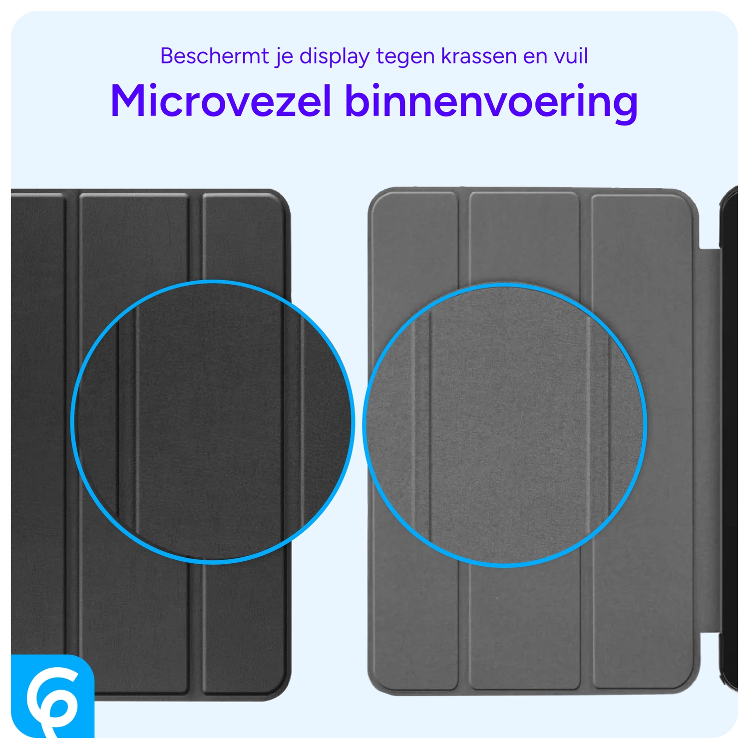 Samsung Galaxy Tab A8 Hoes Tri-Fold Book Case Blauw afbeelding 4