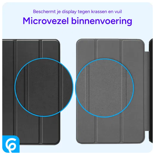 Samsung Galaxy Tab A8 Hoes Tri-Fold Book Case Blauw afbeelding 4