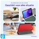 Samsung Galaxy Tab A8 Hoes Tri-Fold Book Case Rood afbeelding 5