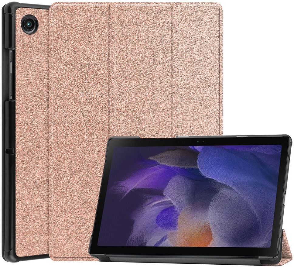 Samsung Galaxy Tab A8 Hoes Tri-Fold Book Case Roze Goud afbeelding 1