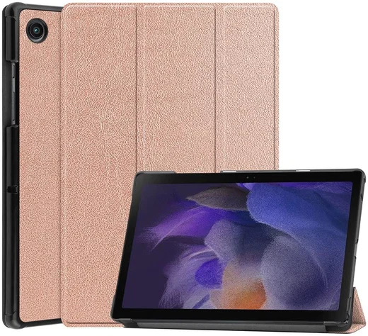 Samsung Galaxy Tab A8 Hoes Tri-Fold Book Case Roze Goud afbeelding 1