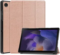 Samsung Galaxy Tab A8 Hoes Tri-Fold Book Case Roze Goud afbeelding