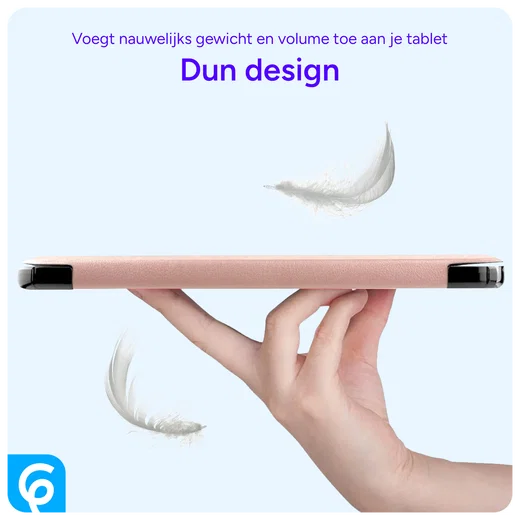 Samsung Galaxy Tab A8 Hoes Tri-Fold Book Case Roze Goud afbeelding 7
