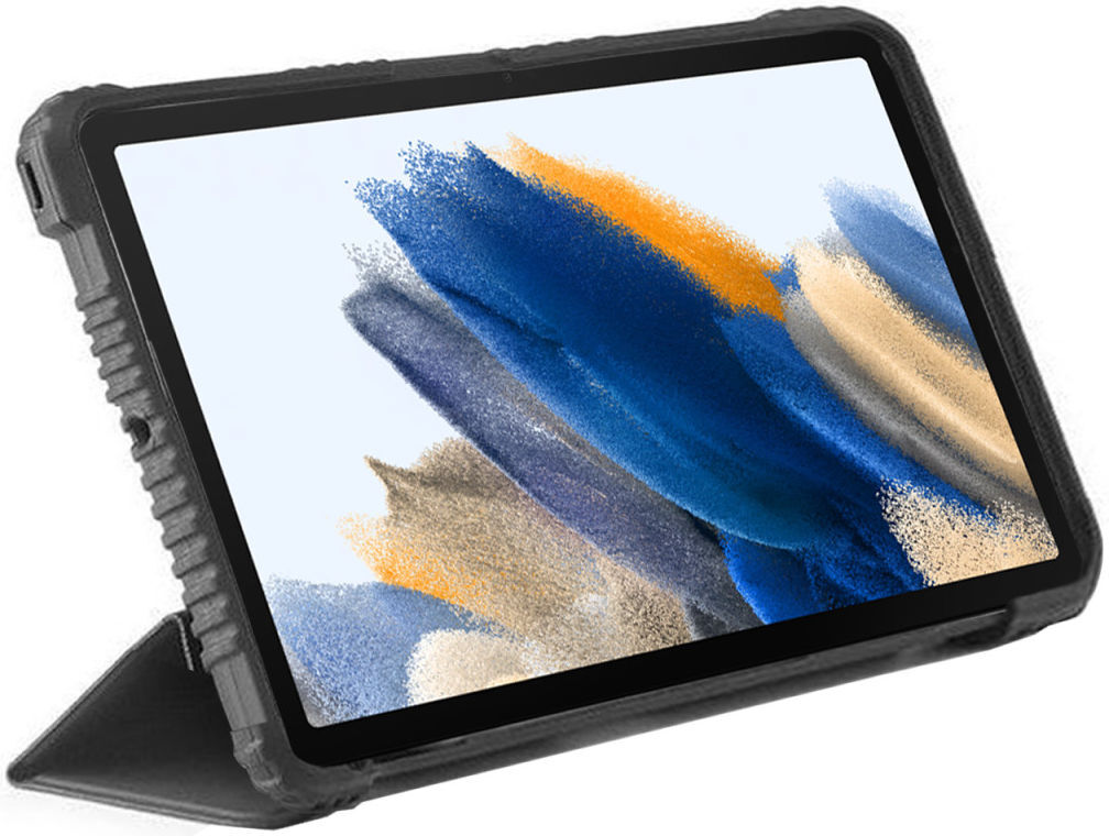 Samsung Galaxy Tab A8 Hoes Tri-Fold Book Case Schokbestendig Zwart afbeelding 3