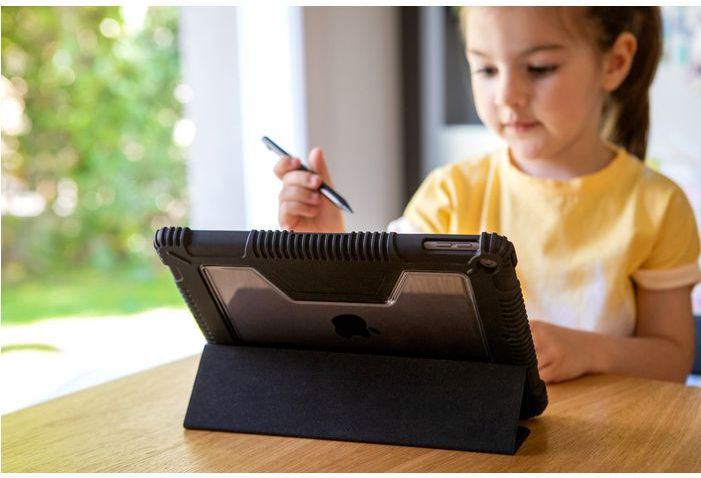 Samsung Galaxy Tab A8 Hoes Tri-Fold Book Case Schokbestendig Zwart afbeelding 6