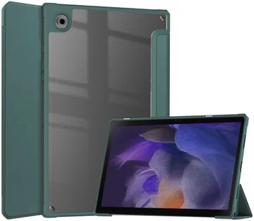 Samsung Galaxy Tab A8 Hoes Tri-Fold Book Case Kunstleer Groen