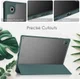 Samsung Galaxy Tab A8 Hoes Tri-Fold Book Case Kunstleer Groen afbeelding 3