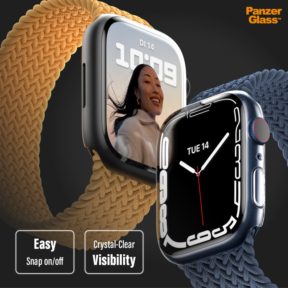 PanzerGlass Full Body  Apple Watch 7/8/9 41MM Hoesje Transparant afbeelding 8