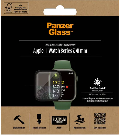 PanzerGlass - Apple Watch Series 7 / 8 / 9 41MM Screen Protector afbeelding 6