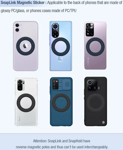 Nillkin SnapLink MagSafe Sticker Versterker voor Telefoonhoesjes Blauw afbeelding 11