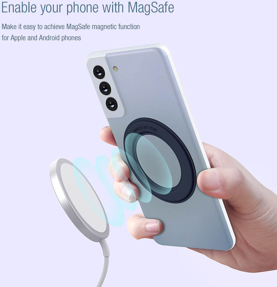 Nillkin SnapLink MagSafe Sticker Versterker voor Telefoonhoesjes Blauw afbeelding 2