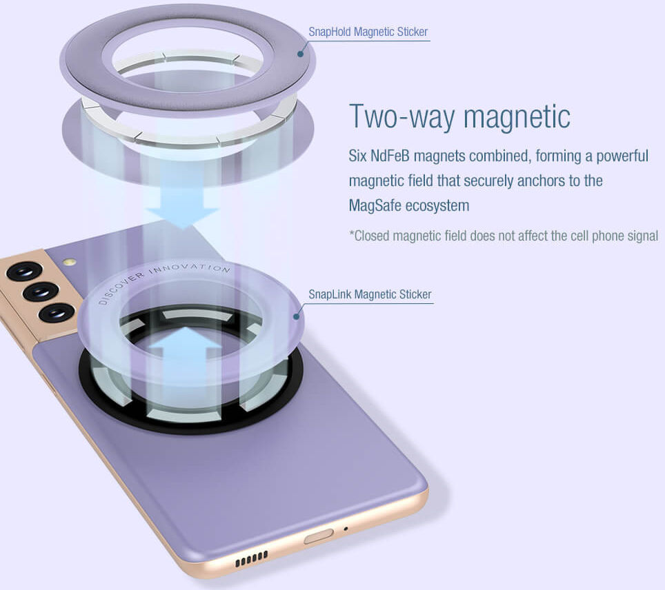 Nillkin SnapLink MagSafe Sticker Versterker voor Telefoonhoesjes Blauw afbeelding 4