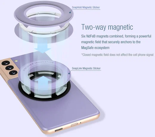 Nillkin SnapLink MagSafe Sticker Versterker voor Telefoonhoesjes Blauw afbeelding 4