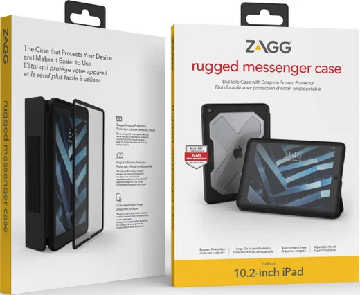 ZAGG Rugged Messenger Apple iPad 10.2 Hoes met Screen Protector Zwart afbeelding 8