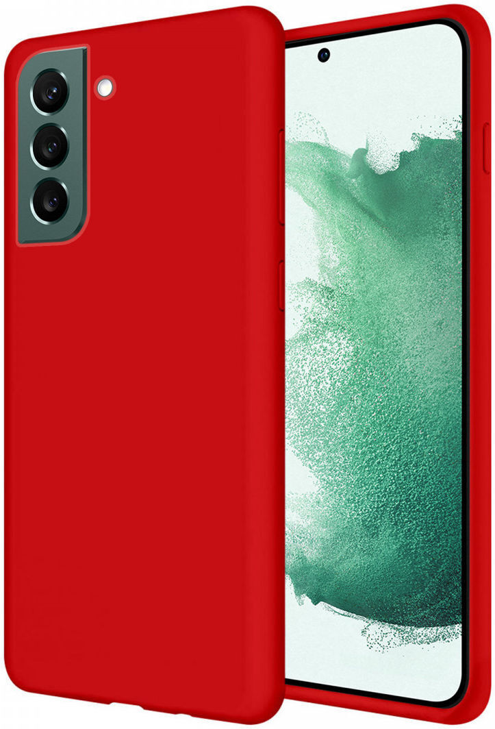 Samsung Galaxy S22 Plus Hoesje Siliconen Back Cover Rood afbeelding 1