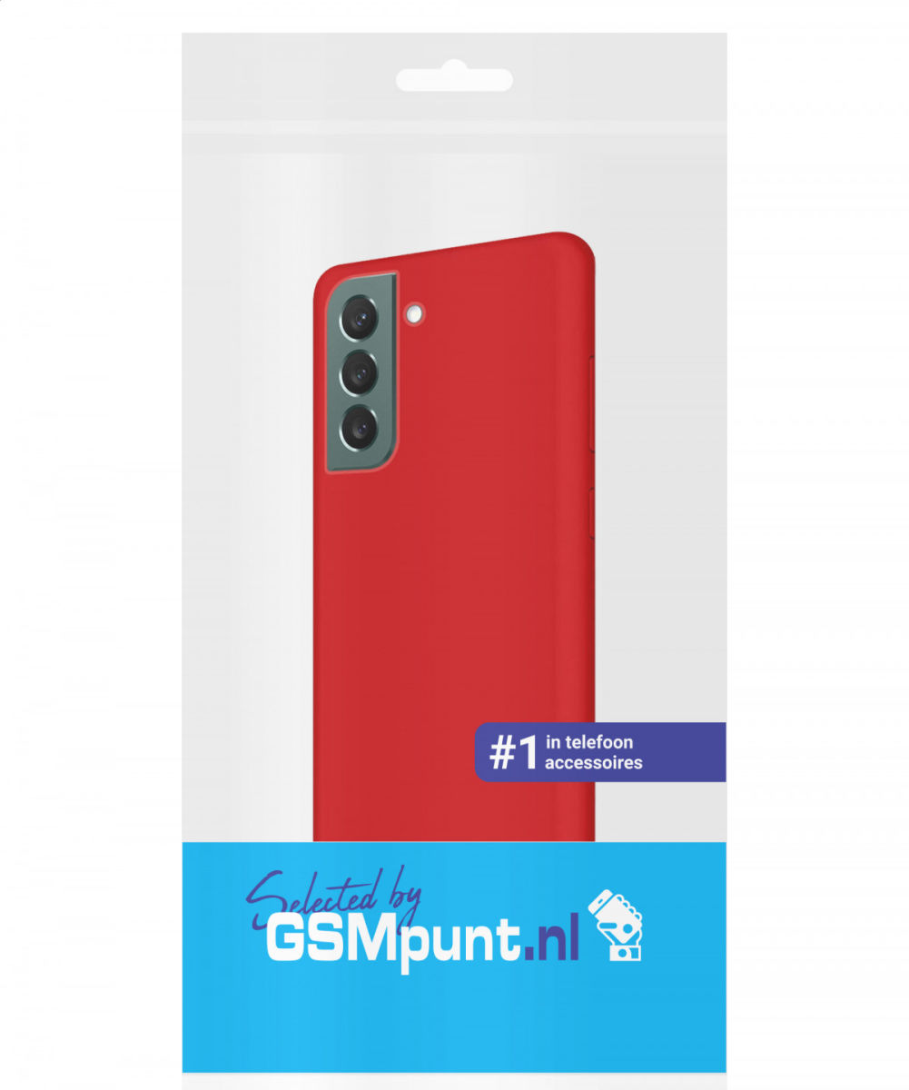 Samsung Galaxy S22 Plus Hoesje Siliconen Back Cover Rood afbeelding 5