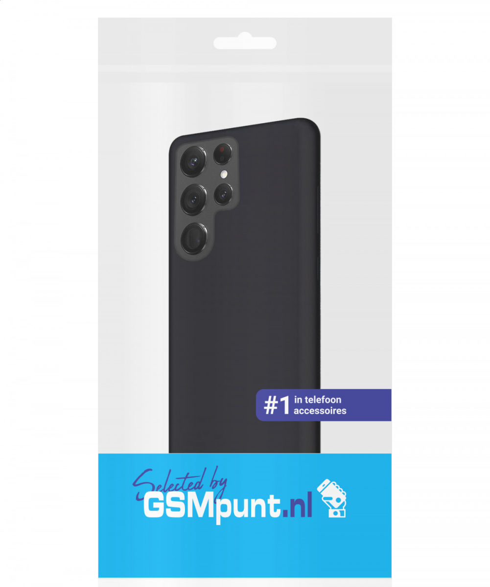 Samsung Galaxy S22 Ultra Hoesje Siliconen Back Cover Zwart afbeelding 5