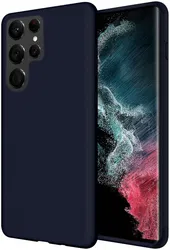 Samsung Galaxy S22 Ultra Hoesje Siliconen Back Cover Blauw afbeelding