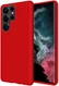 Samsung Galaxy S22 Ultra Hoesje Siliconen Back Cover Rood afbeelding 1