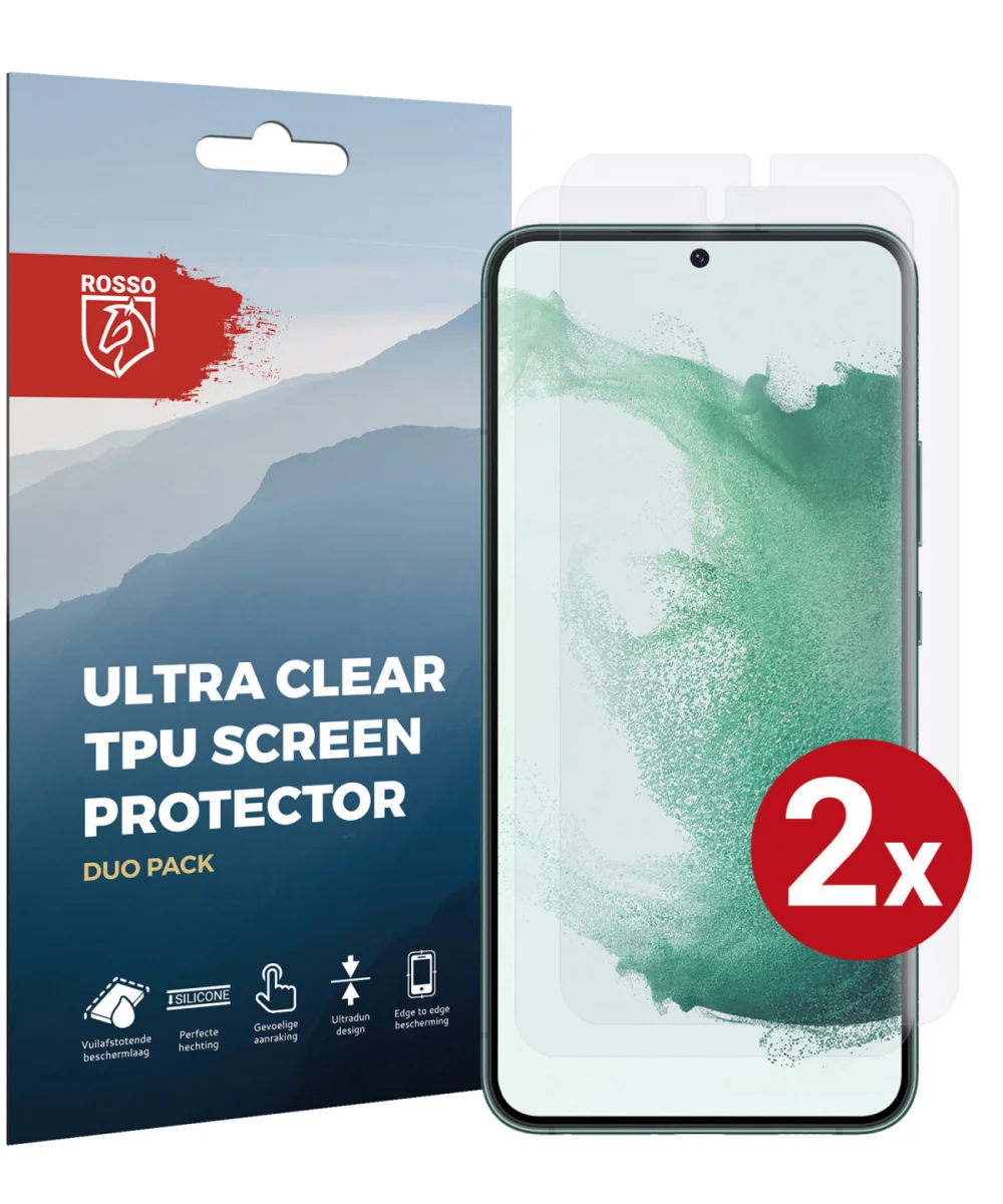 Rosso Samsung Galaxy S22 Plus Screen Protector Ultra Clear Duo Pack afbeelding 1