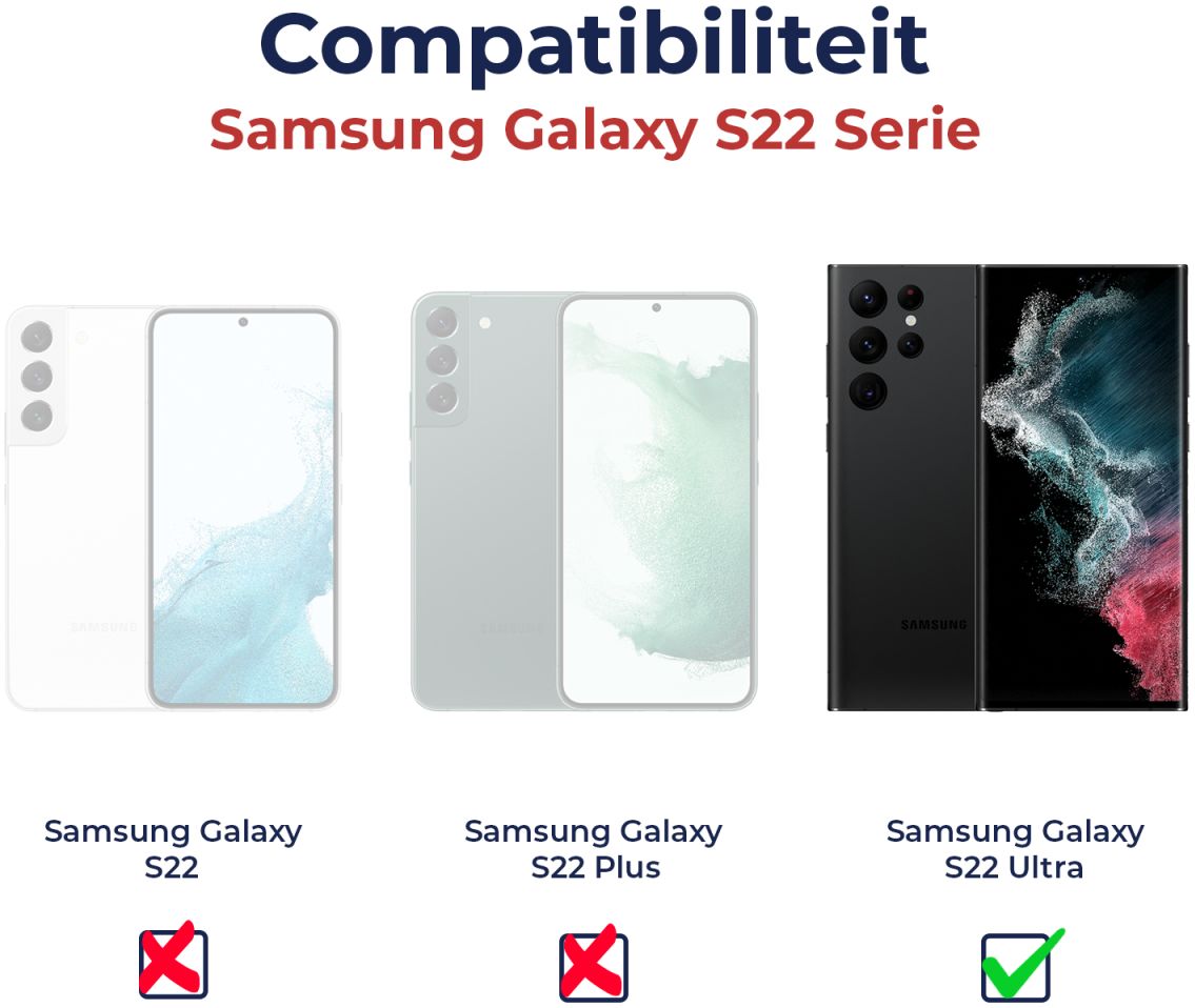 Rosso Samsung Galaxy S22 Ultra Screen Protector Ultra Clear Duo Pack afbeelding 8